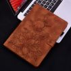 Samsung Galaxy Tab S2 9.7 T810 T815 Lily Embossed Leather Case Brown - 2