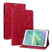 Samsung Galaxy Tab S2 9.7 T810 T815 Red Lily Embossed Leather Case - 1