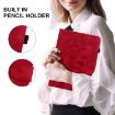 Samsung Galaxy Tab S2 9.7 T810 T815 Red Lily Embossed Leather Case - 7