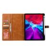 iPad Pro 13 2024 Black Leather Flip Case with Calf Texture & Clasp - 4