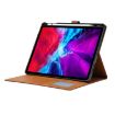 iPad Pro 13 2024 Black Leather Flip Case with Calf Texture & Clasp - 5