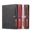 iPad Pro 13 2024 Rose Gold Leather Flip Case with Calf Texture - 6