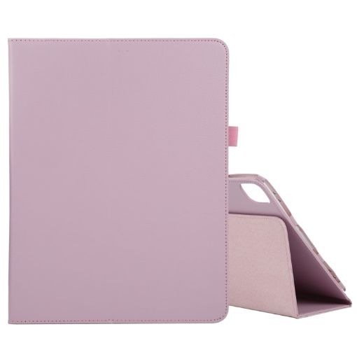 iPad Pro 13 2024 Pink Litchi Texture Leather Tablet Case - 1
