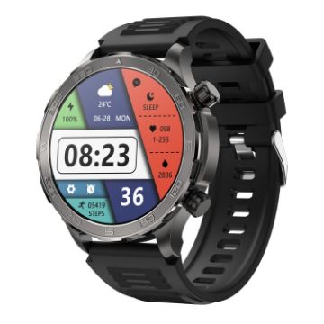 DK67 1.53" IP67 BT 5.0 Smart Watch: Fitness, Health Monitor, Black - 1