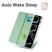 iPad Pro 13 2024 Green Acrylic 3-Fold Smart Leather Case - 3