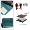 Xiaomi 14 Ultra 5G Peacock Green RFID Leather Case with Lanyard - 5