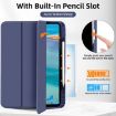 iPad Pro 13 2024 Smart Leather Case with Pen Slot - Royal Blue - 5