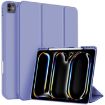 iPad Pro 13 2024 Lavender Purple Smart Leather Case with Pen Slot - 1