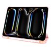 iPad Pro 13 2024 Pink TPU Leather Smart Case with Pen Slot - 5