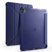 iPad Pro 13 2024 Dark Blue TPU Leather Case with Pen Slot - 2