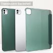 iPad Pro 13 2024 Dark Green Frosted Smart Leather Tablet Case - 7