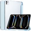 iPad Pro 13 2024 Sky Blue Frosted Smart Leather Tablet Case - 1