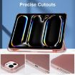 iPad Pro 13 2024 Rose Gold Smart Leather Case - 3-Fold Frosted Cover - 4