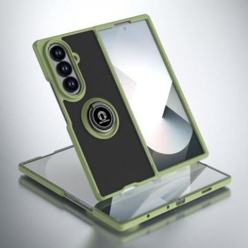 Samsung Galaxy Z Fold7 Q Shadow 1 Series Army Green Case with Ring - 1
