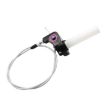 Off-road Motorcycle 22mm Throttle Clamp Hand Grip Red/Silver Cable - 2