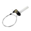 Off-road Motorcycle 22mm Throttle Clamp Hand Grip Gold/Silver Cable - 2