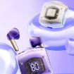 ROCK RAU0766 Pink Bubble Transparent TWS Bluetooth Earphone with Lanyard - 2