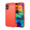 iPhone 17 Red Carbon Fiber TPU Case - Brushed Texture Cover - 1