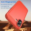 iPhone 17 Red Carbon Fiber TPU Case - Brushed Texture Cover - 3