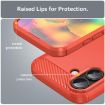 iPhone 17 Red Carbon Fiber TPU Case - Brushed Texture Cover - 6