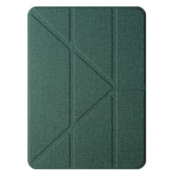 iPad Pro 13 2024 Green Mutural Multi-fold Smart Leather Case - 1
