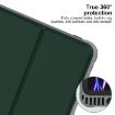 iPad Pro 13 2024 Red Leather Smart Case - Mutural PC Hybrid TPU - 5