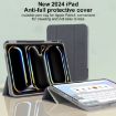 iPad Pro 13 2024 Mutural YASHI Leather Smart Case Grey - 4