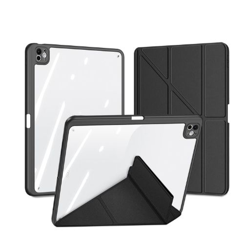 iPad Pro 13 2024 DUX DUCIS Magi Series Leather Case - Black - 1