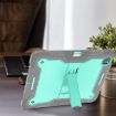 iPad Pro 13 2024 Shockproof Silicone Hybrid Case with Holder Mint/Grey - 2