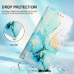 Vivo S30 Pro Mini PT003 Green Marble Flip Leather Phone Case - 7