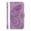 Xiaomi 14 Ultra Purple Swallowtail Butterfly Embossed Leather Case - 2