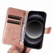 Xiaomi 14 Ultra Rose Gold Swallowtail Butterfly Embossed Leather Case - 6