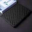 iPad Pro 13 2024 Black Rhombus Lattice Leather Smart Case - 2