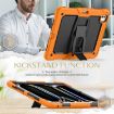 iPad Pro 13 2024 Orange Silicone Tablet Case with Strap & Holder - 3