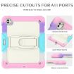 iPad Pro 13 2024 Camouflage Pink Silicone Tablet Case with Strap - 7