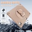 iPad Pro 13 2024 Silicone Hybrid PC Case with Rotation Holder (Light Coffee) - 5