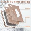 iPad Pro 13 2024 Silicone Hybrid PC Case with Rotation Holder (Light Coffee) - 6