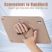 iPad Pro 13 2024 Silicone Hybrid PC Case with Rotation Holder (Light Coffee) - 8