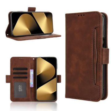Huawei Pura 80 Pro/Pro+ 5G Leather Phone Case Brown with Card Slots - 1