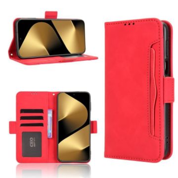 Huawei Pura 80 Ultra 5G Red Leather Phone Case with Card Slots - 1