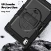 iPad Pro 13 2024 Black Silicone Hybrid PC Case with Shoulder Strap - 3