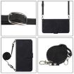 Realme Narzo 80 Pro Black 3D Embossed Flip Leather Crossbody Case - 3