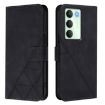 Realme V70/C75 5G Crossbody 3D Embossed Flip Leather Case - Black - 2