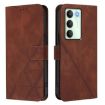 Realme V70/C75 5G Crossbody 3D Embossed Flip Leather Case Brown - 2