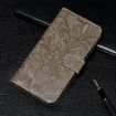 Xiaomi 14T Grey Lace Flower Embossing Flip Leather Phone Case - 6