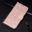 Xiaomi 14T Rose Gold Lace Flower Embossing Flip Leather Phone Case - 6