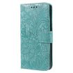 Xiaomi 14T Green Lace Flower Embossing Flip Leather Phone Case - 2