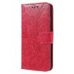 Xiaomi Poco F7 Pro/Redmi K80 Red Lace Flower Flip Leather Case - 2