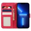 Xiaomi Poco F7 Pro/Redmi K80 Red Lace Flower Flip Leather Case - 4