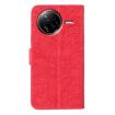 Xiaomi Poco F7 Ultra/Redmi K80 Pro Red Lace Flower Flip Leather Case - 3